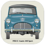 Austin A40 Sport 1950-51 Coaster 1